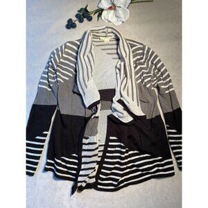 Anthropologie Staring at the Stars Striped Open Front Cardigan Sweater XS Aztex
